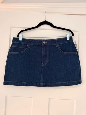 RSQ Dark Blue Denim Mini Skirt